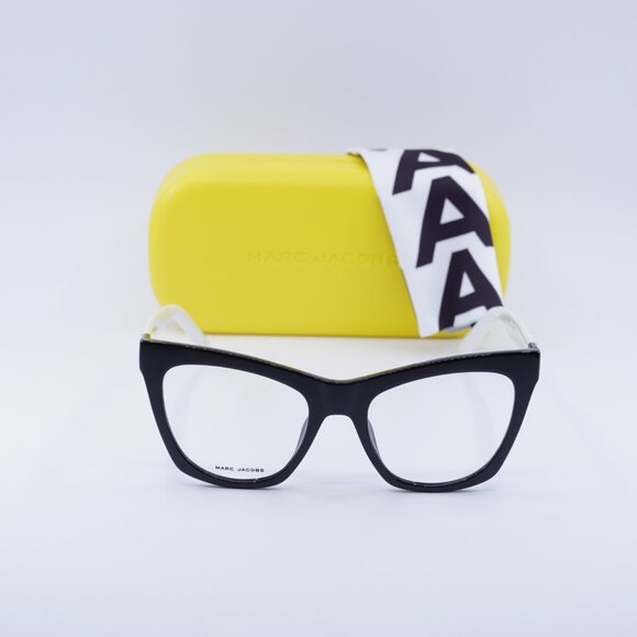 Marc Jacobs MARC 649 080S 00 Cat Eye Eyeglasses – Black/White 53mm - Picture 2 of 10